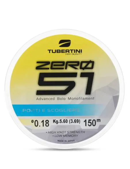 Tubertini Fishing Line 051 Ports and Cliffs 150m – Soft and Elastic Clear Monofilament for the Sea