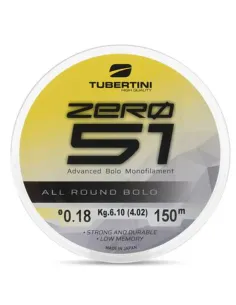 Tubertini Filo da Pesca 051 All Round Bolo Light Blue 150m– Monofilo Alta Elasticità, Basso Assorbimento d’Acqua Monofili Tub...