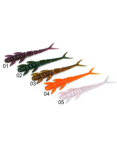 Kolpo FuryWorm 7.3 cm 1.30 g – Soft Bait Vibrante per Trote, Bass, Lucci, Persici e Spigole Siliconici Kolpo