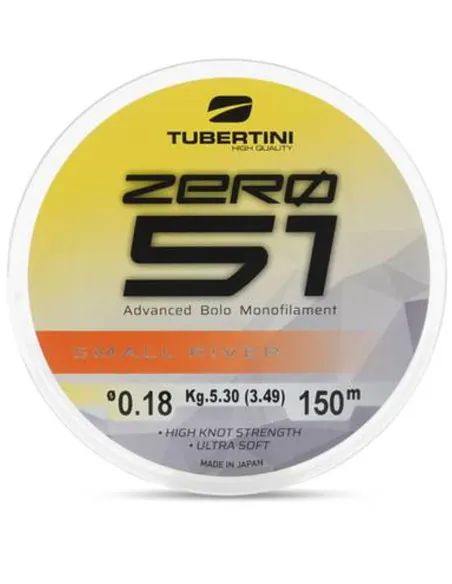 Tubertini 051 Small River 150m – Soft and Elastic Grey Fishing Line for Small Rivers, Light Lines
