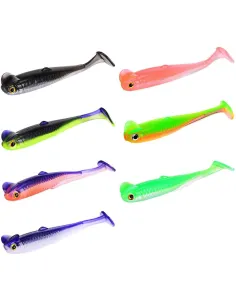 Kolpo SOFTX – Softbait Gommata Spinning con Coda Vibrante Ultra-Realistica – 5 Pezzi Siliconici Kolpo
