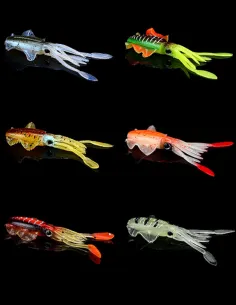 Kolpo SQUID PREMIUM 7cm 2g – Softbait Totano Realistico con Occhi 3D per Spinning e Vertical Home Kolpo