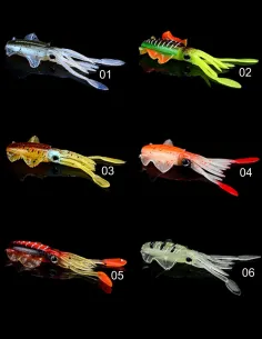 Kolpo SQUID PREMIUM 7cm 2g – Softbait Totano Realistico con Occhi 3D per Spinning e Vertical Home Kolpo 2