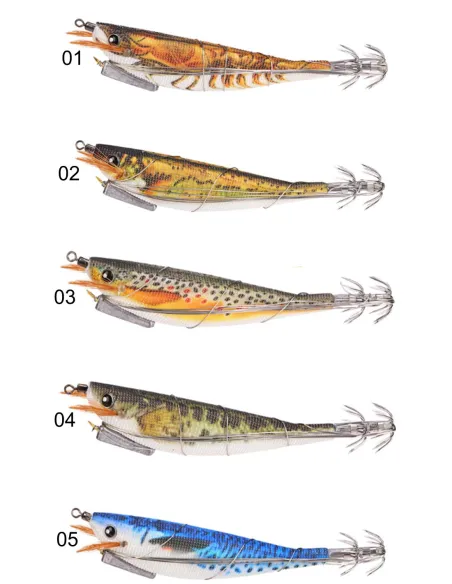 Kolpo Raito 12 cm 13.5 g – Professional squid jig, 3D eyes and hooking basket
