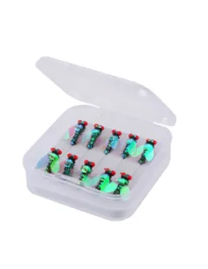 Kolpo Set of 10 Natural Red Eye Flies – Super Realistic Sinking Artificial Flies for Fly Fishing
