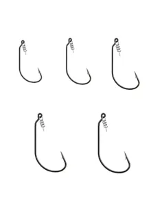 Amo Offset Kolpo con Vite – Black Nickel Super Affilato per Gomme, Confezione da 3 Ami Ami Spinning Kolpo