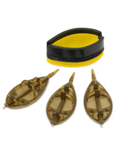 Tubertini T-Bait Heavy Method Pack – Set Method In-Line 80/100/120 g con Stampino a Pulsante Pasturatori Method Feeder Tubertini