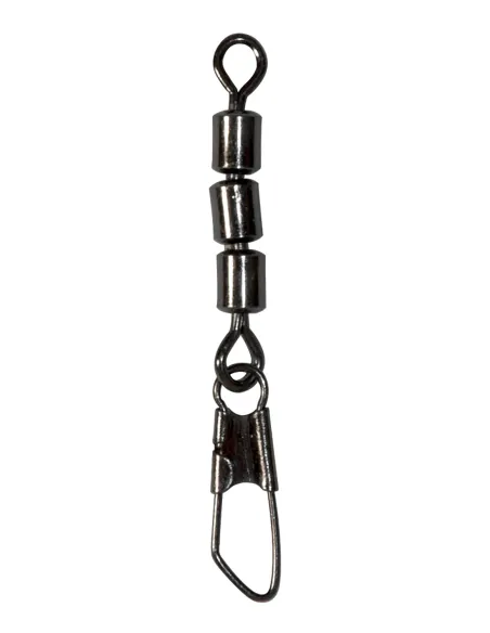 Maver Girella Tripla High Speed con Moschettone – Massimo Scarico Torsioni e Cambio Rapido Terminali 10pz Girelle Maver