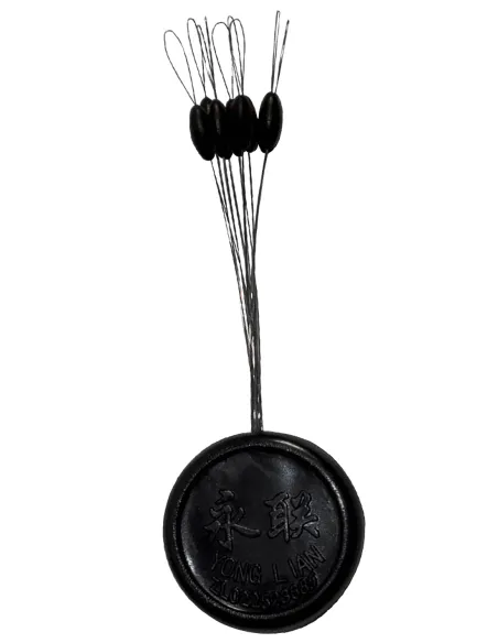 Maver Olive Rubber Stopper – Stopper Professionali in Gomma per Travi e Terminali da Pesca Stopper Maver