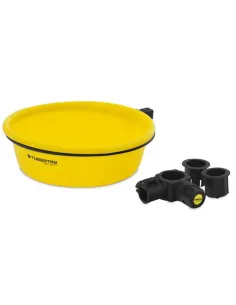 Tubertini Supporto RND Serie FR – Accessorio Paniere Rotondo con Bacinella 25 cm Accessori per panchetti e sedie Tubertini