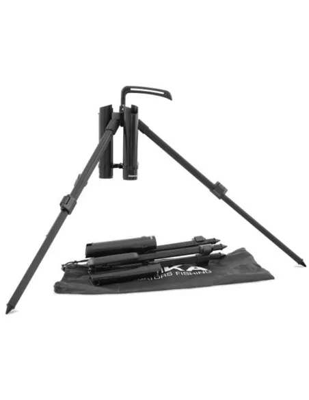 Seika SK Black Rod Stand – Portacanne Compatto a 3 Posti per Trout Area e Light Spinning Rulli e Rod Rest Seika