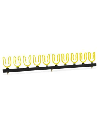 Tubertini Tulip Rod Rest for 10 Rods – Windproof Side Support for Roubaisienne, Fishing Kit