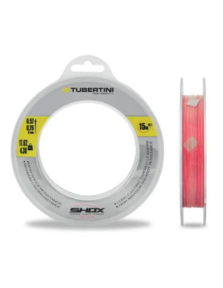 Tubertini Shox Pink – Shock Leader Conico Surfcasting e Beach Ledgering, Ultra Resistente Shock Leader Tubertini