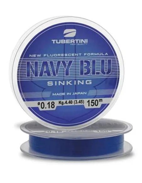 Tubertini Navy Blu 150 – Monofilo Pesca All’Inglese, Fluorescente, Affondante e Alta Tenuta al Nodo Fili Affondanti Tubertini