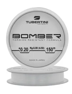 Tubertini Bomber Clear 150 m – High-Resistance, Transparent, and Versatile Monofilament for Trout and Freshwater