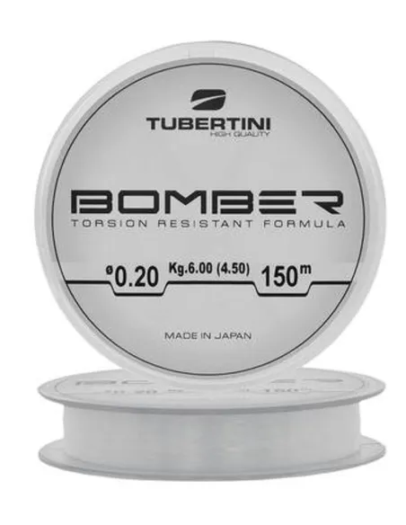 Tubertini Bomber Clear 150 mt – Monofilo Alta Resistenza, Trasparente e Versatile per Trota e Acque Dolci Monofili Tubertini