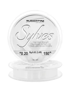 Tubertini Sylves 150 m – 100% Japanese Fluorocarbon Monofilament, High Resistance, Smooth and Lightweight