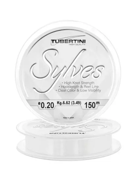 Tubertini Sylves 150 m – 100% Japanese Fluorocarbon Monofilament, High Resistance, Smooth and Lightweight