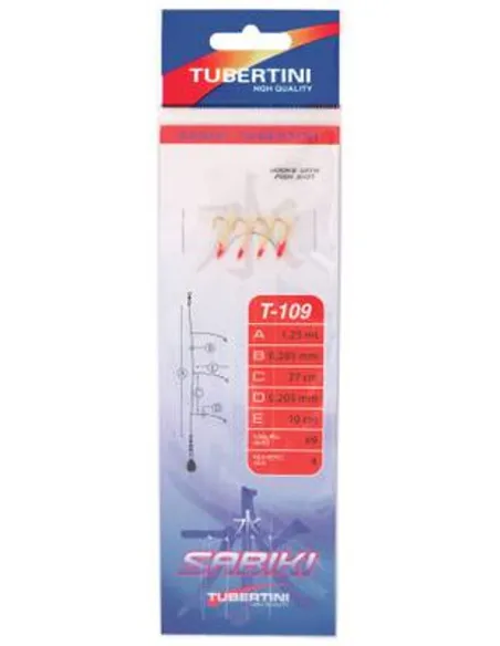 Sabiki TUBERTINI T-109 – Montatura Professionale per Sugarelli, Sgombri e Pesce Azzurro Sabiki Tubertini