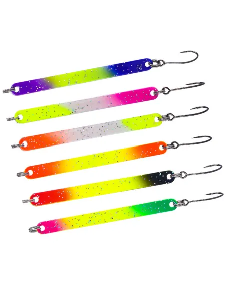 KOLPO Slim SPOON 3.0 g – Spoon per Trota in Lago, Profilo Slim, 6 Colorazioni, Discesa Lenta e Super Catturante Ondulanti Kolpo