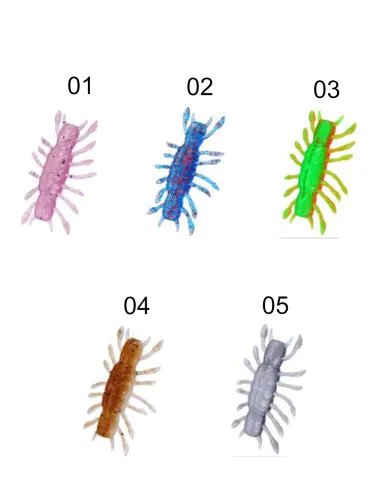 KOLPO Creatura Soft 4.2 cm 2.5 g – Soft Lure Spinning Light, Freshwater and Seawater, 3 pcs