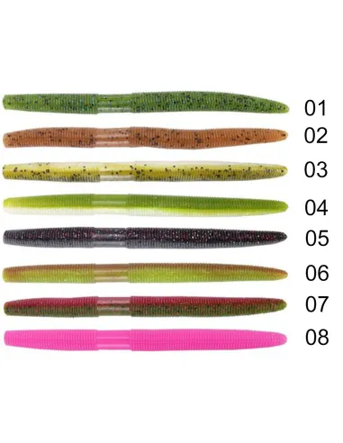 KOLPO Bass Worm 13,5 cm 10 g – Esca Siliconica Spinning Black Bass e Lucci | 3 pz Siliconici Kolpo