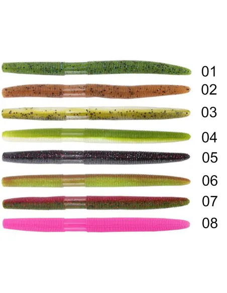 KOLPO Bass Worm 13,5 cm 10 g – Esca Siliconica Spinning Black Bass e Lucci | 3 pz Siliconici Kolpo