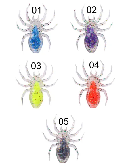 Kolpo Ragno Soft 4 cm 1.3 g – Soft Lure Realistica per Trota e Predatori, Ultra Naturale 3pz Home Kolpo