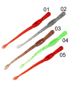 Kolpo Soft Worm 7 cm 1.1g 5pz – Artificiale Light Spinning per Mormore, Trote e Pesca in Mare e Lago Siliconici Kolpo 2