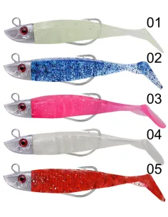 Kolpo Soft Lure 8 cm con Testa Piombata e Amo Antincaglio – Kit Corpo + 2 Soft Body di Ricambio Siliconici Kolpo 2