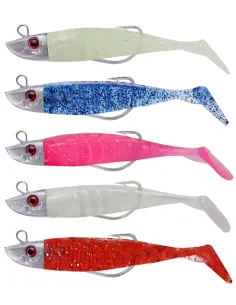 Kolpo Soft Lure 8 cm con Testa Piombata e Amo Antincaglio – Kit Corpo + 2 Soft Body di Ricambio Siliconici Kolpo