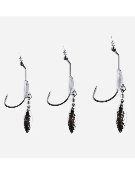 Kolpo 2-Pack Rotating Blade Lead Hooks – High Reflectivity, Ideal for Soft Lures
