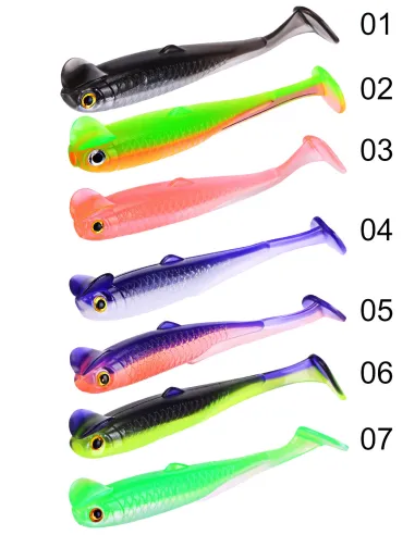 Kolpo Soft Lure Light Spinning 5 pz – Artificiali Morbidi per Acque Interne e Mare Siliconici Kolpo