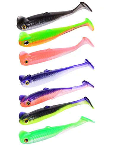 Kolpo Soft Lure Light Spinning 5 pz – Artificiali Morbidi per Acque Interne e Mare Siliconici Kolpo