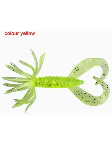 Kolpo Soft Worm Sickles 7 cm 1.8 g – Double Tail and Umbrella, 5 pcs, 5 Colors, High Attractiveness