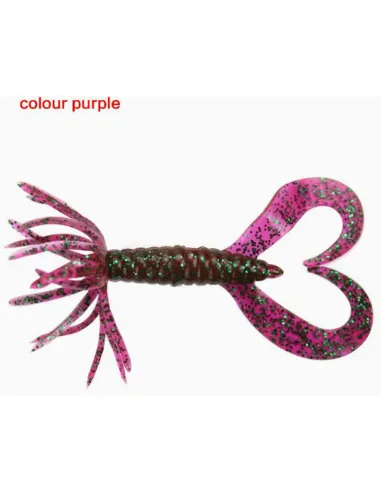 Kolpo Soft Worm Sickles 7 cm 1.8 g – Double Tail and Umbrella, 5 pcs, 5 Colors, High Attractiveness