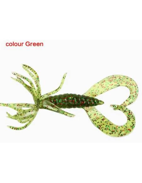 Kolpo Soft Worm Falcetti 7 cm 1,8 g – Doppia Coda e Ombrello, 5 pz, 5 Colori, Alta Attrattività Siliconici Kolpo