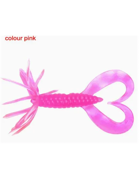 Kolpo Soft Worm Falcetti 7 cm 1,8 g – Doppia Coda e Ombrello, 5 pz, 5 Colori, Alta Attrattività Siliconici Kolpo