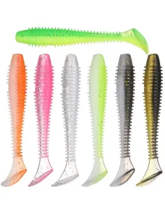 Kolpo Soft Shad 6.5 cm 2.25 g – Esca Artificiale Spinning per Persici, Lucci Perca e Grandi Trote 3pz Siliconici Kolpo