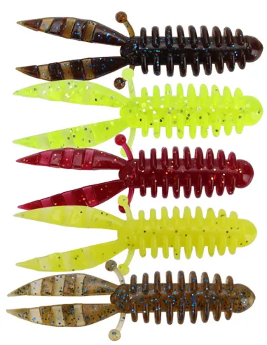 Kolpo Soft Crab 1.5g – 5.5cm Soft Lures for Spinning Black Bass and Predators, 5 Colors 5pcs
