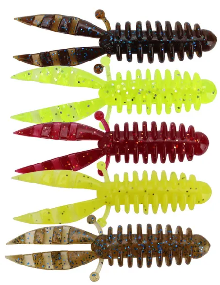 Kolpo Soft Crab 1.5g – 5.5cm Soft Lures for Spinning Black Bass and Predators, 5 Colors 5pcs