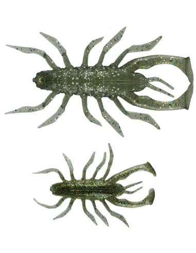 Kolpo Soft Shent Mini Crab 5.5g – Esca Morbida 7 cm per Spinning Black Bass e Predatori, 3 pezzi Siliconici Kolpo