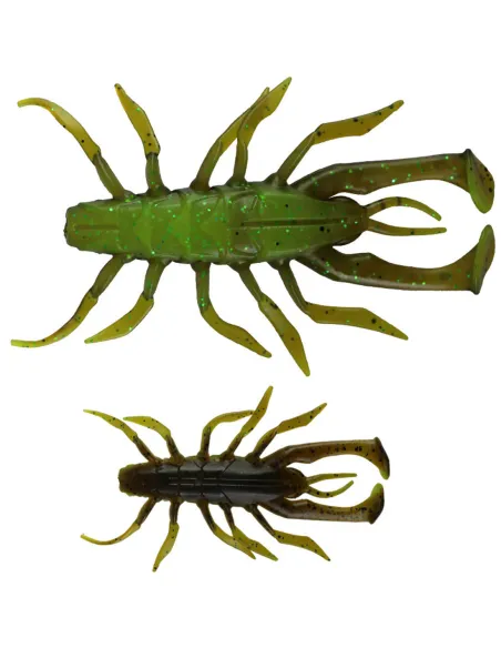 Kolpo Soft Shent Mini Crab 5.5g – Esca Morbida 7 cm per Spinning Black Bass e Predatori, 3 pezzi Siliconici Kolpo