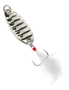Kolpo Silver Spoon con Ancoretta e Piuma – Esca Ondulante Spinning 1 pz, 7 Grammature Disponibili Ondulanti Kolpo