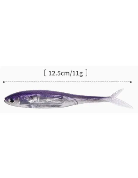 Kolpo Mirror Soft Lure 12.5cm 11g – Artificiale spinning e traina mare e acqua dolce, riflesso interno, 2 pz Siliconici Kolpo