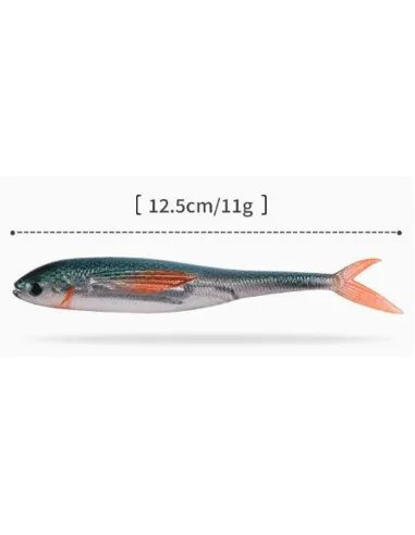 Kolpo Mirror Soft Lure 12.5cm 11g – Artificiale spinning e traina mare e acqua dolce, riflesso interno, 2 pz Siliconici Kolpo