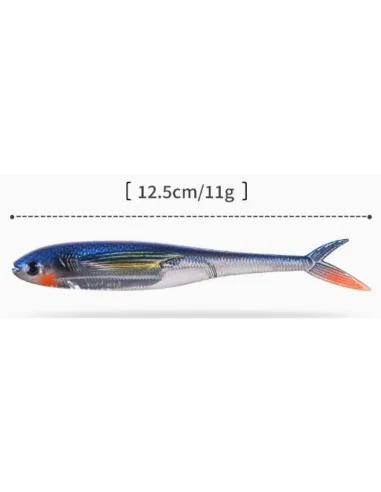 Kolpo Mirror Soft Lure 12.5cm 11g – Artificiale spinning e traina mare e acqua dolce, riflesso interno, 2 pz Siliconici Kolpo