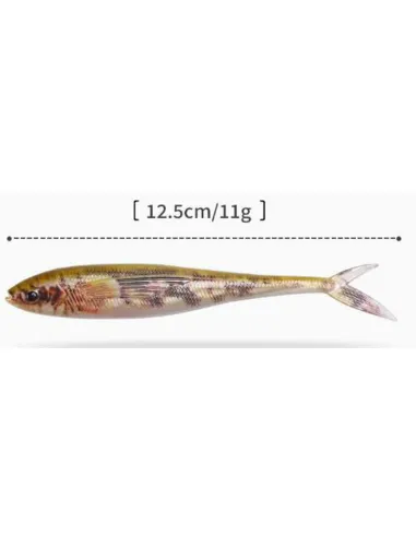 Kolpo Mirror Soft Lure 12.5cm 11g – Artificiale spinning e traina mare e acqua dolce, riflesso interno, 2 pz Siliconici Kolpo