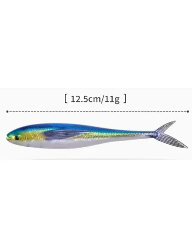 Kolpo Mirror Soft Lure 12.5cm 11g – Artificiale spinning e traina mare e acqua dolce, riflesso interno, 2 pz Siliconici Kolpo