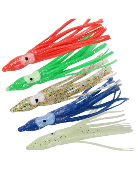 Kolpo Soft Octopus 8cm – Small octopus for coastal trolling, terminals and lines, 6 pcs, sea